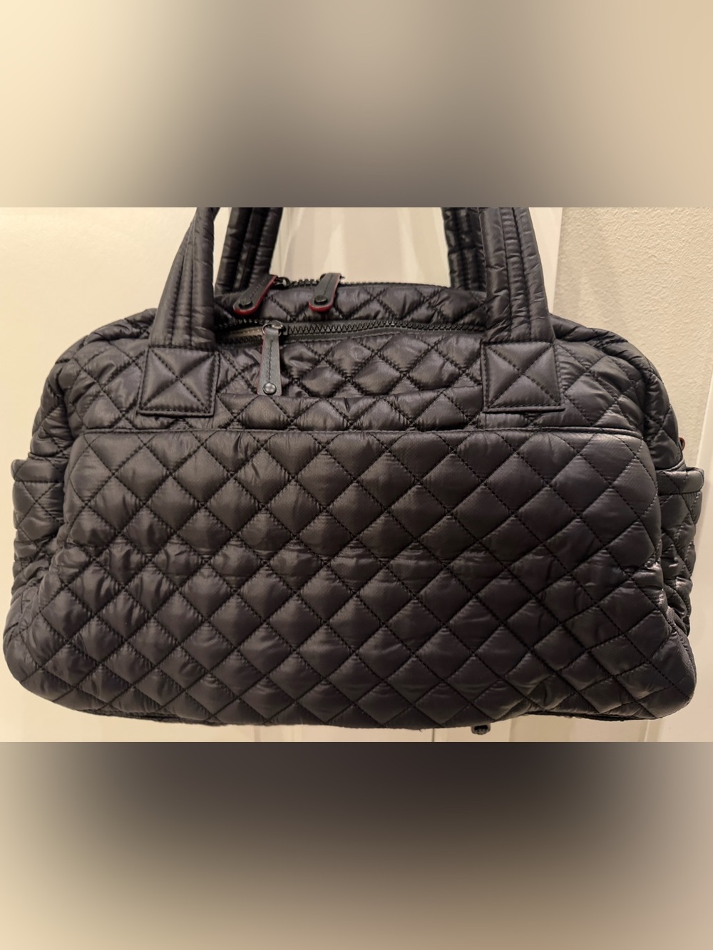 MZ Wallace Jimmy Deluxe Duffel Black with Dust Bag - Picture 4 of 8
